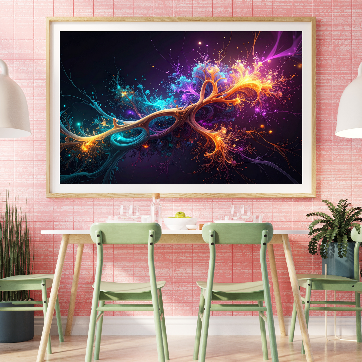 Dynamic Neuro-Inspired Composition 1 - AI Digital Wall Art Download
