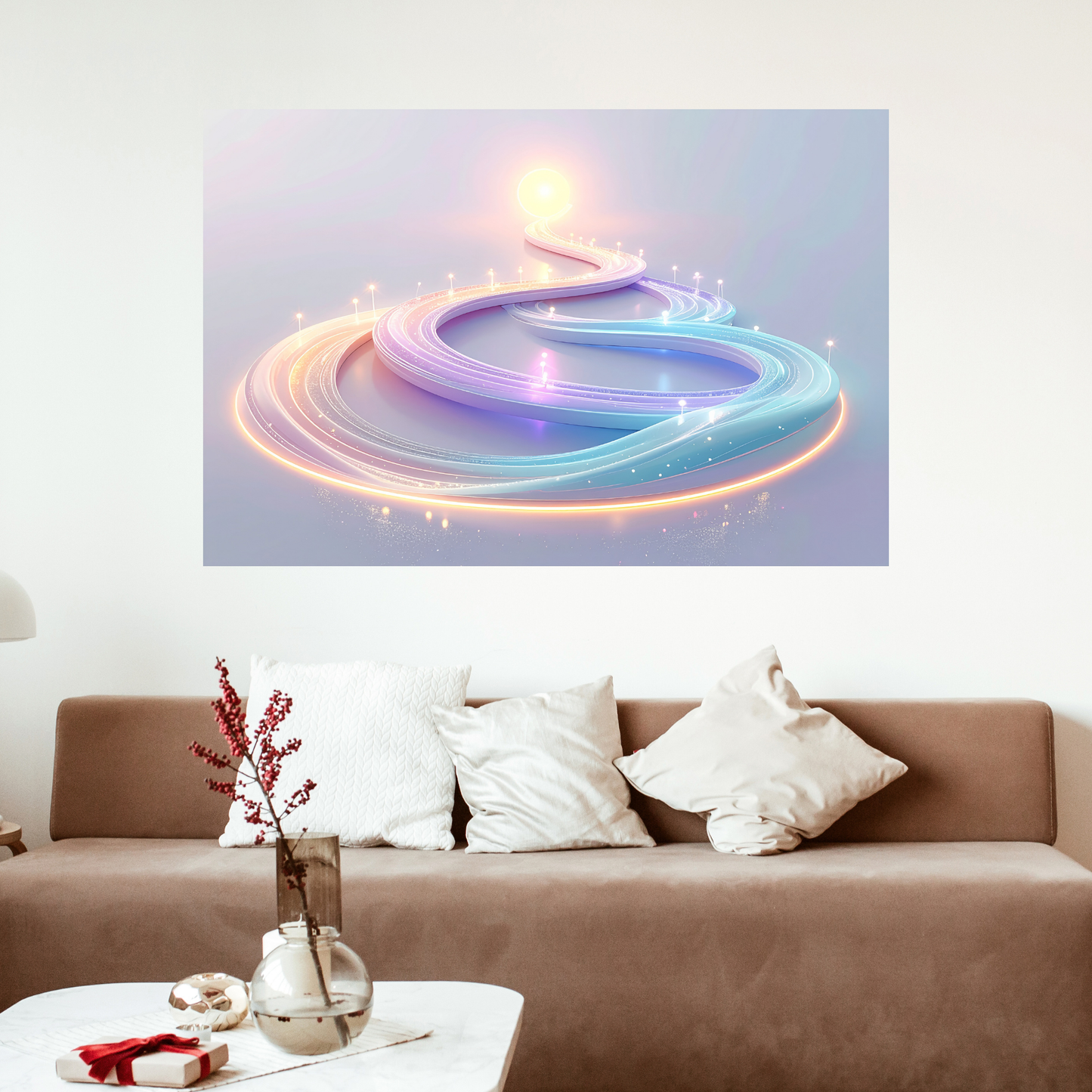 Neural Pathways Circle 3 - AI Digital Wall Art Download