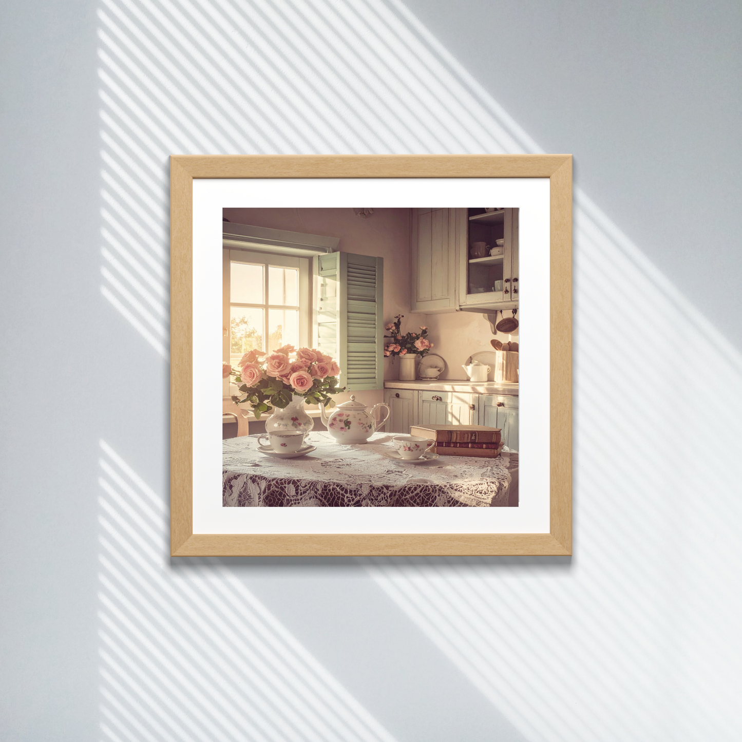 Dreamy French Chateau Kitchen 4 - AI Digital Wall Art Download