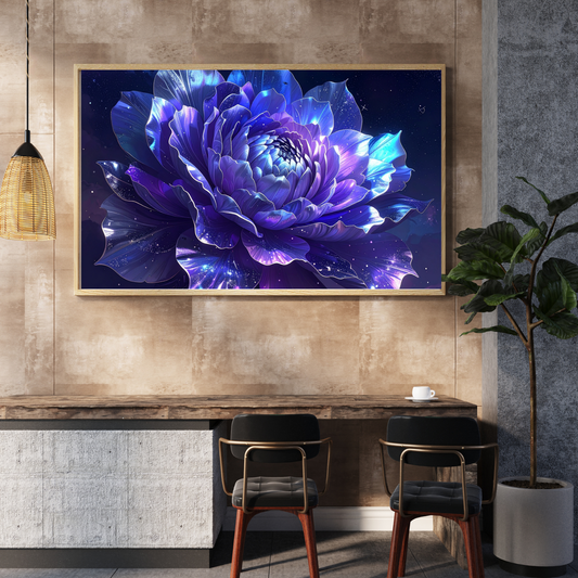Botanical Bouquet Nebula Clouds 4 - AI Digital Wall Art Download