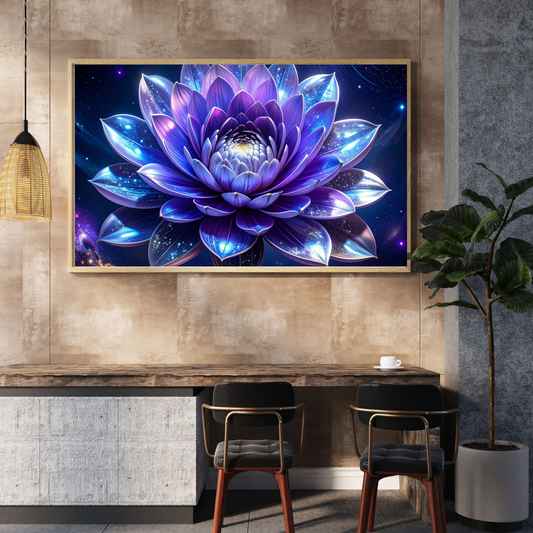 Botanical Bouquet Nebula Clouds 3 - AI Digital Wall Art Download