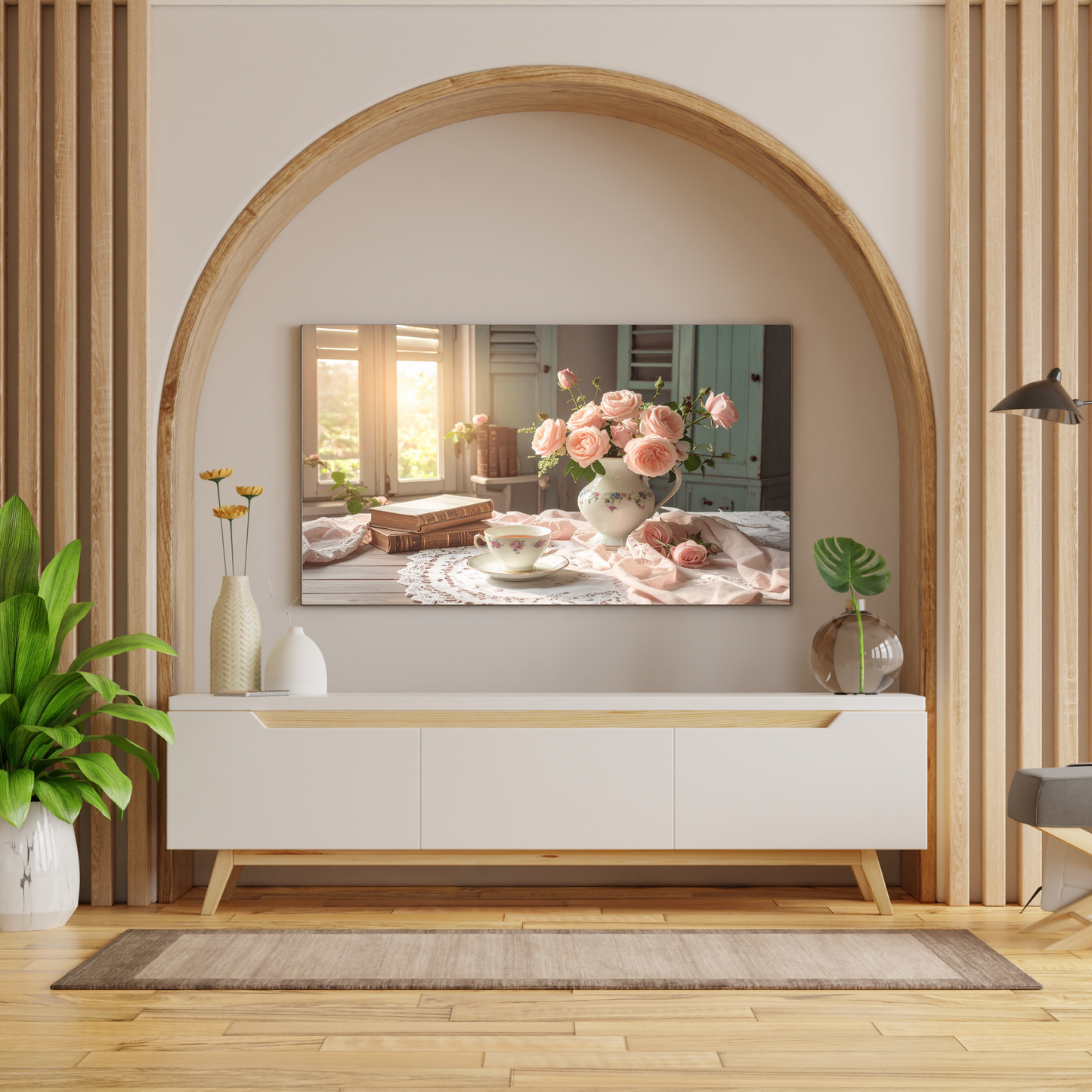 Dreamy French Chateau Kitchen 3 - AI Digital Wall Art Download
