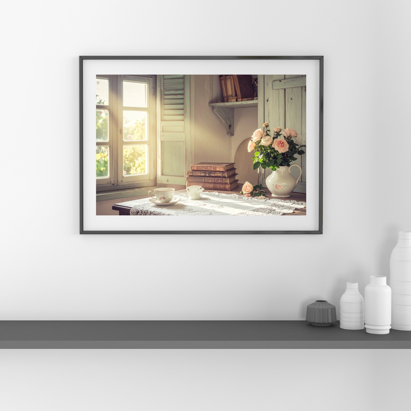 Dreamy French Chateau Kitchen 2 - AI Digital Wall Art Download