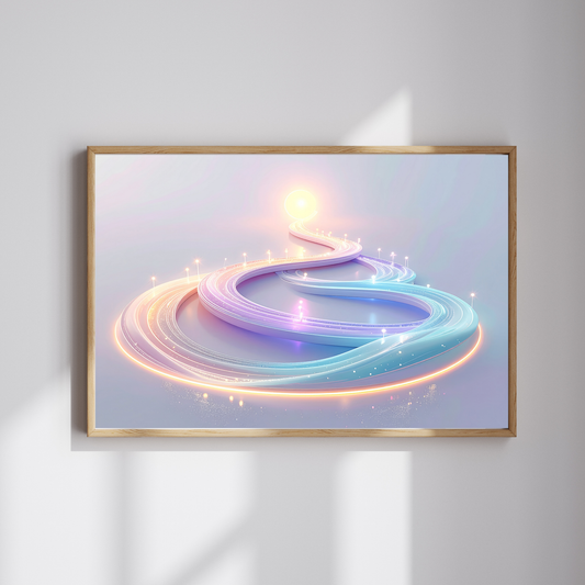 Neural Pathways Circle 3 - AI Digital Wall Art Download