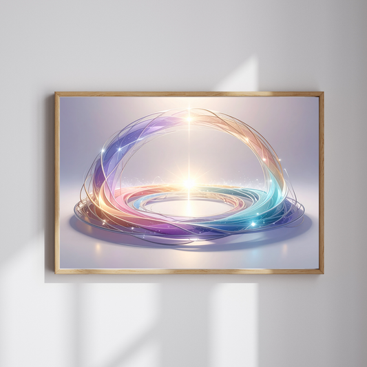 Neural Pathways Circle 1 - AI Digital Wall Art Download