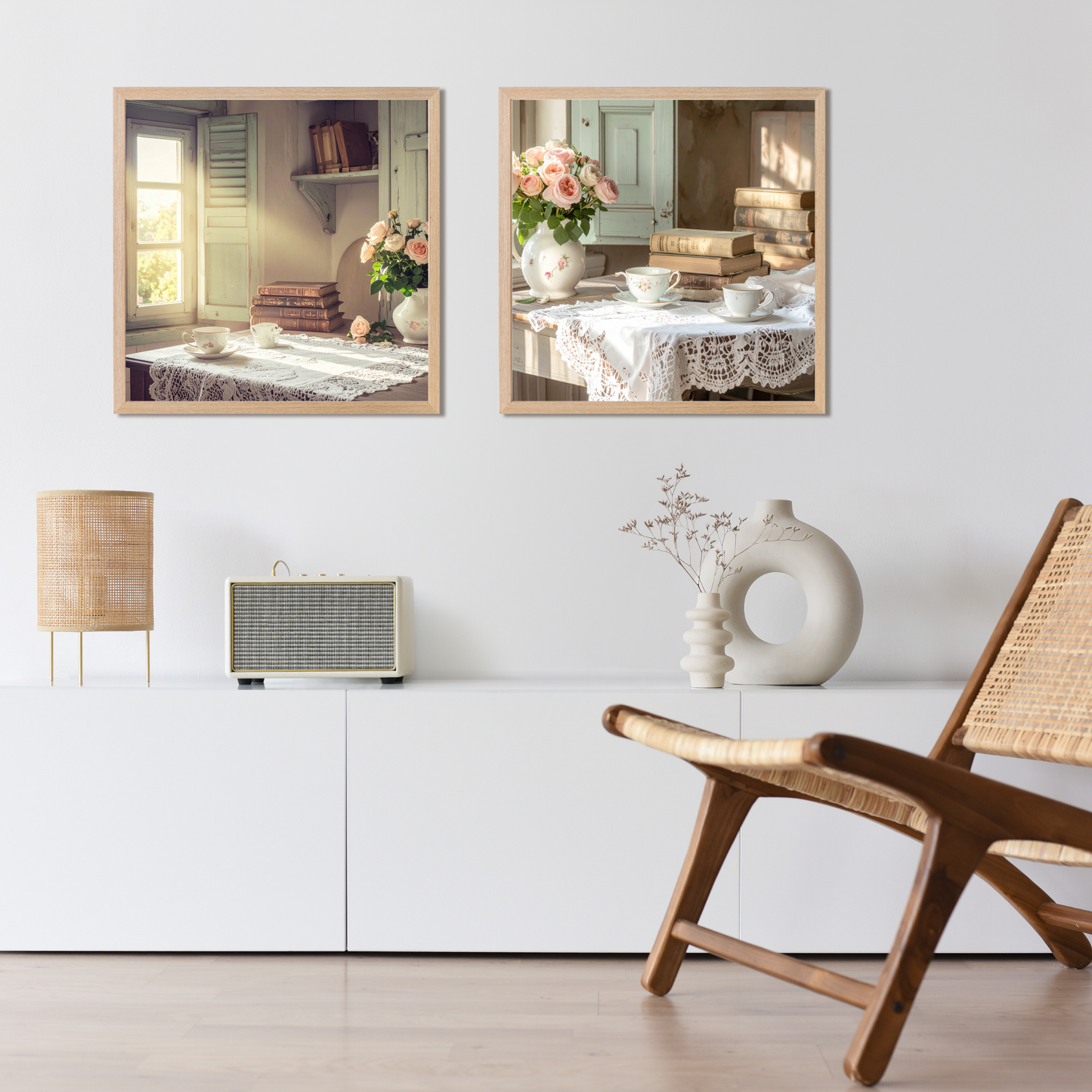 Dreamy French Chateau Kitchen 2 - AI Digital Wall Art Download