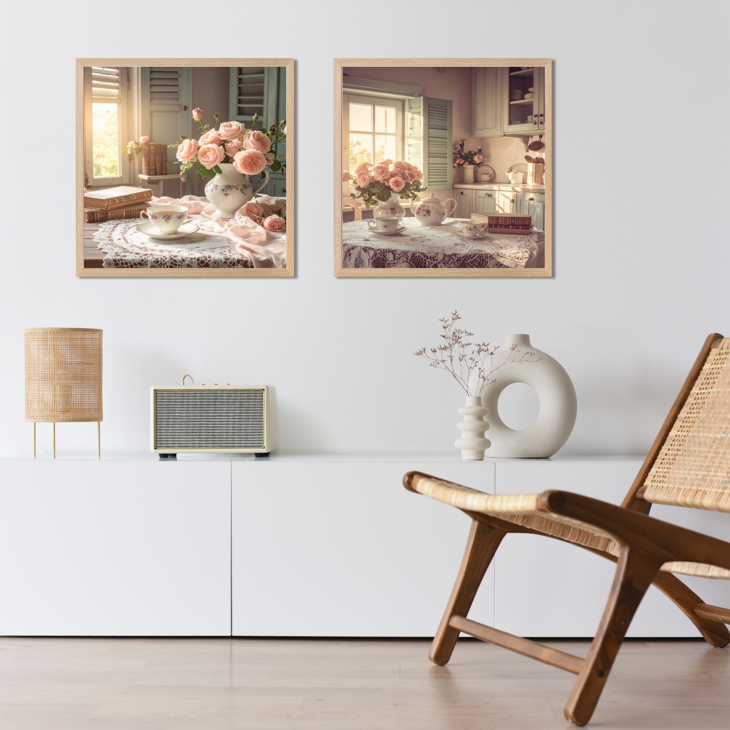Dreamy French Chateau Kitchen 3 - AI Digital Wall Art Download