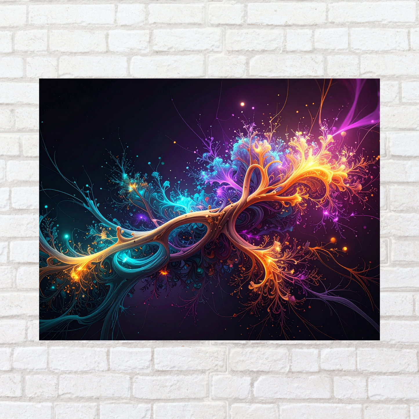 Dynamic Neuro-Inspired Composition 1 - AI Digital Wall Art Download