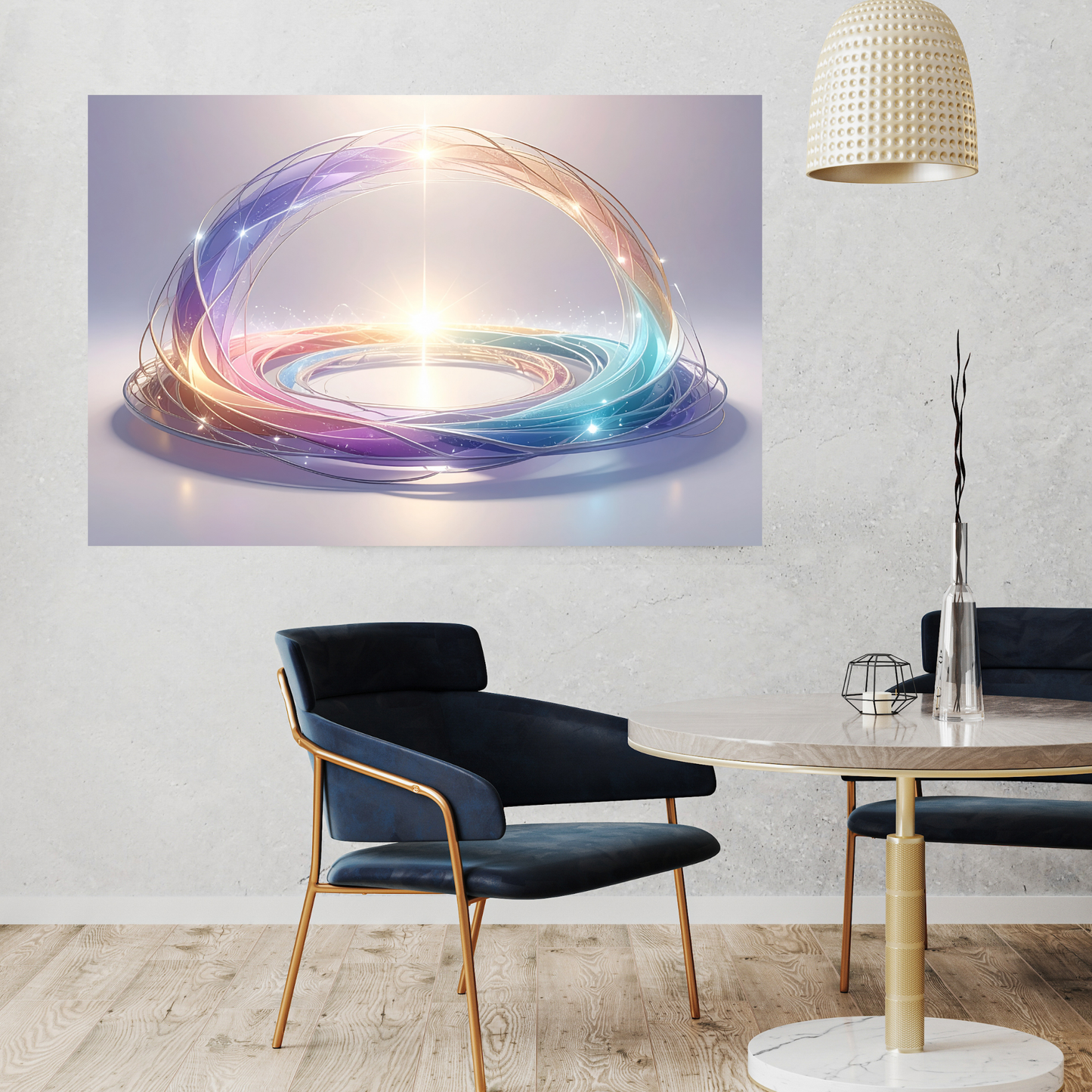 Neural Pathways Circle 1 - AI Digital Wall Art Download