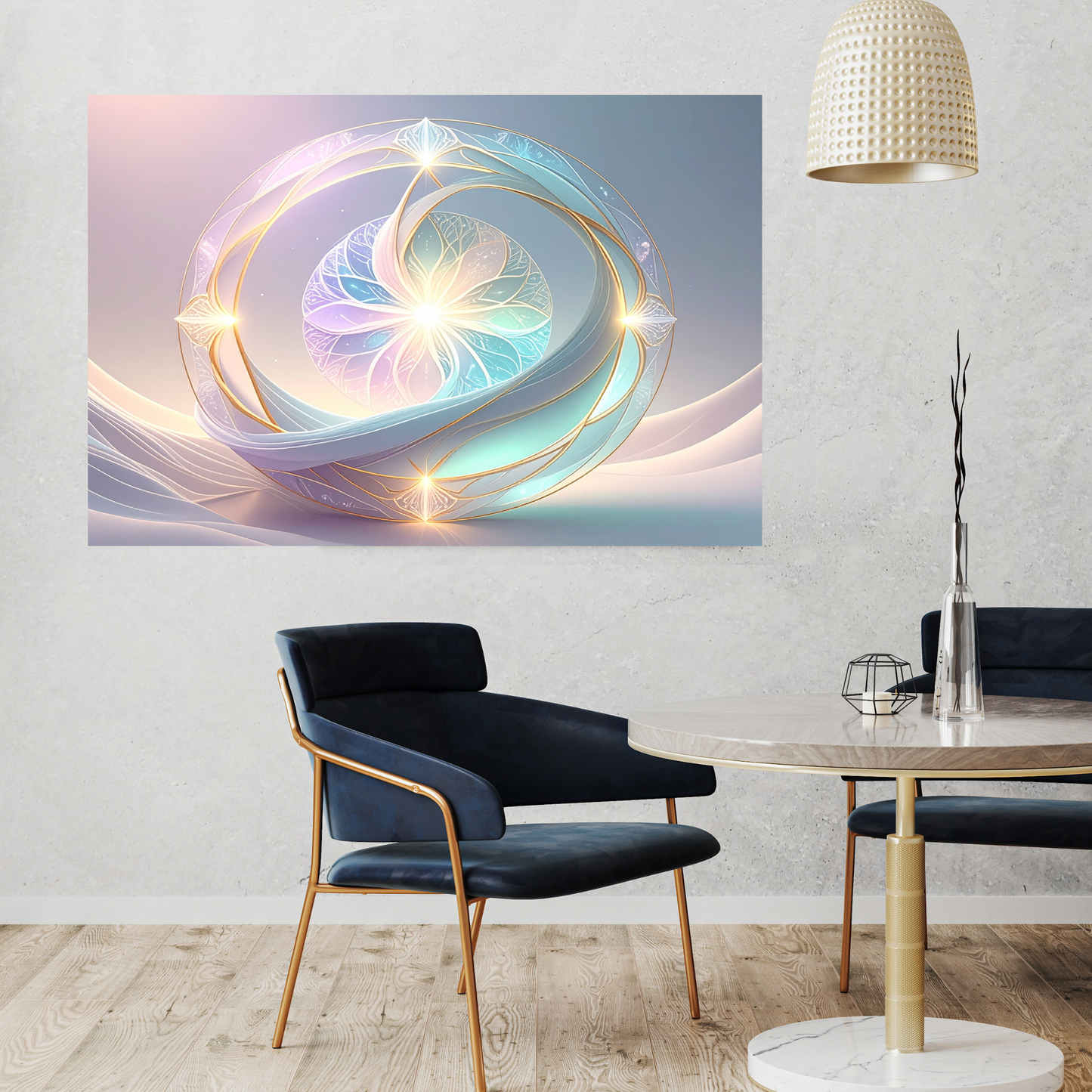 Neural Pathways Circle 4 - AI Digital Wall Art Download