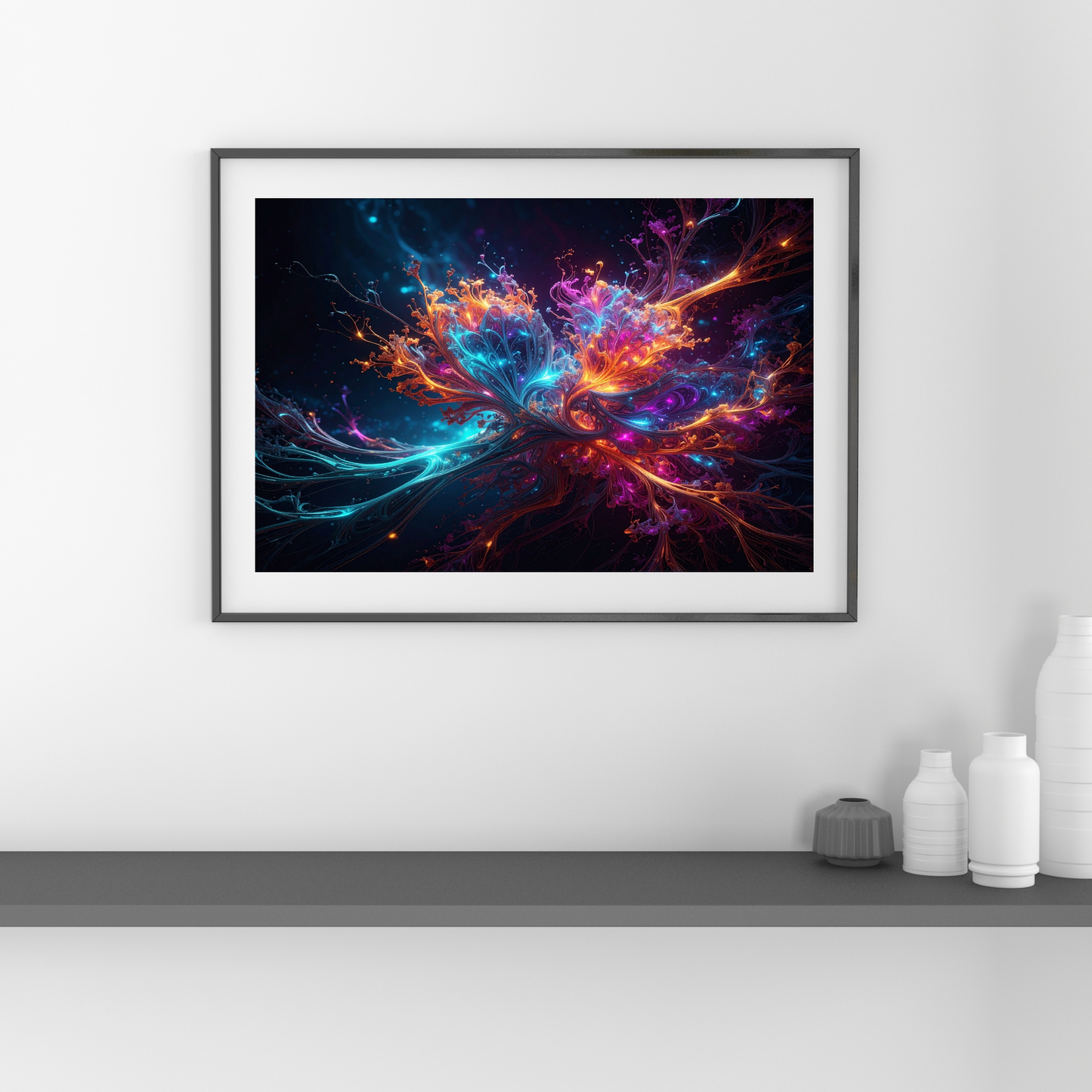 Dynamic Neuro-Inspired Composition 3 - AI Digital Wall Art Download