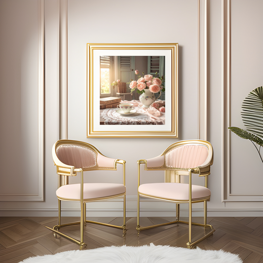 Dreamy French Chateau Kitchen 3 - AI Digital Wall Art Download