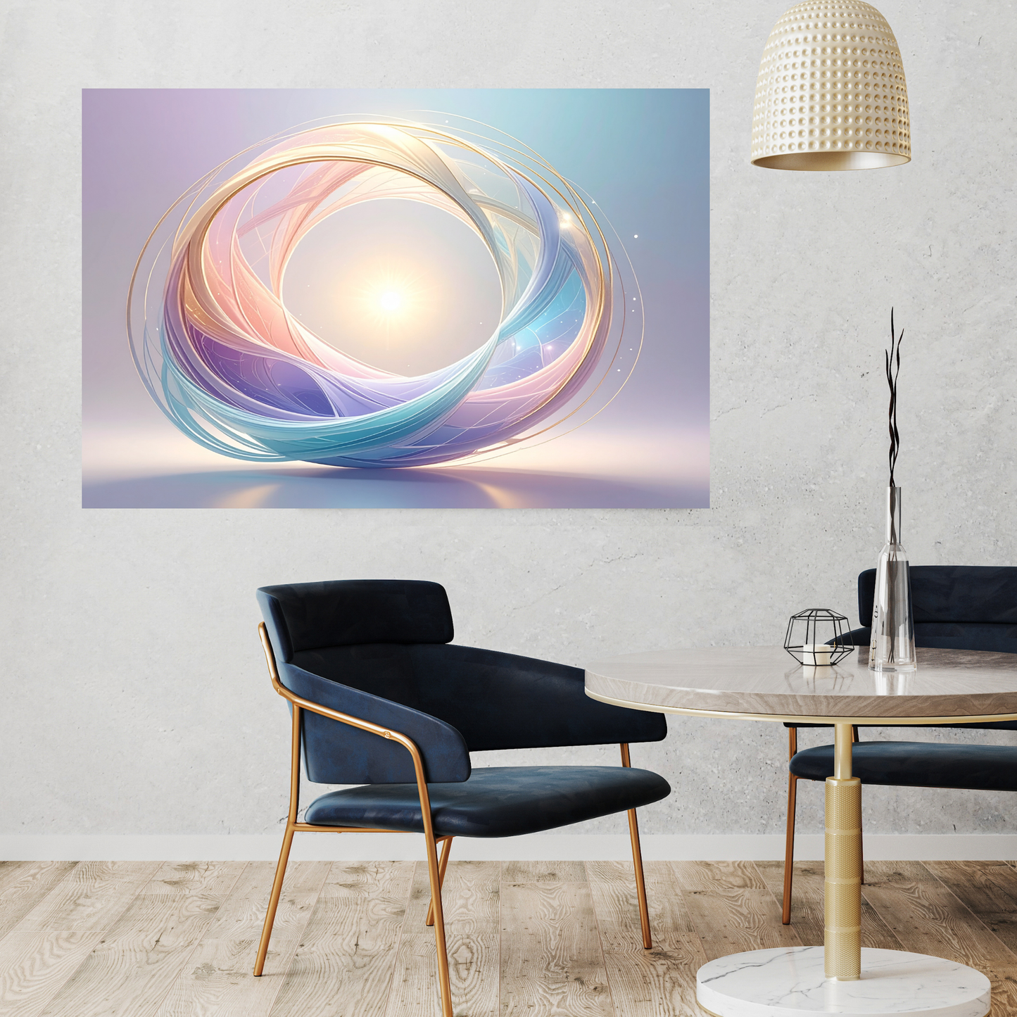 Neural Pathways Circle 2- AI Digital Wall Art Download