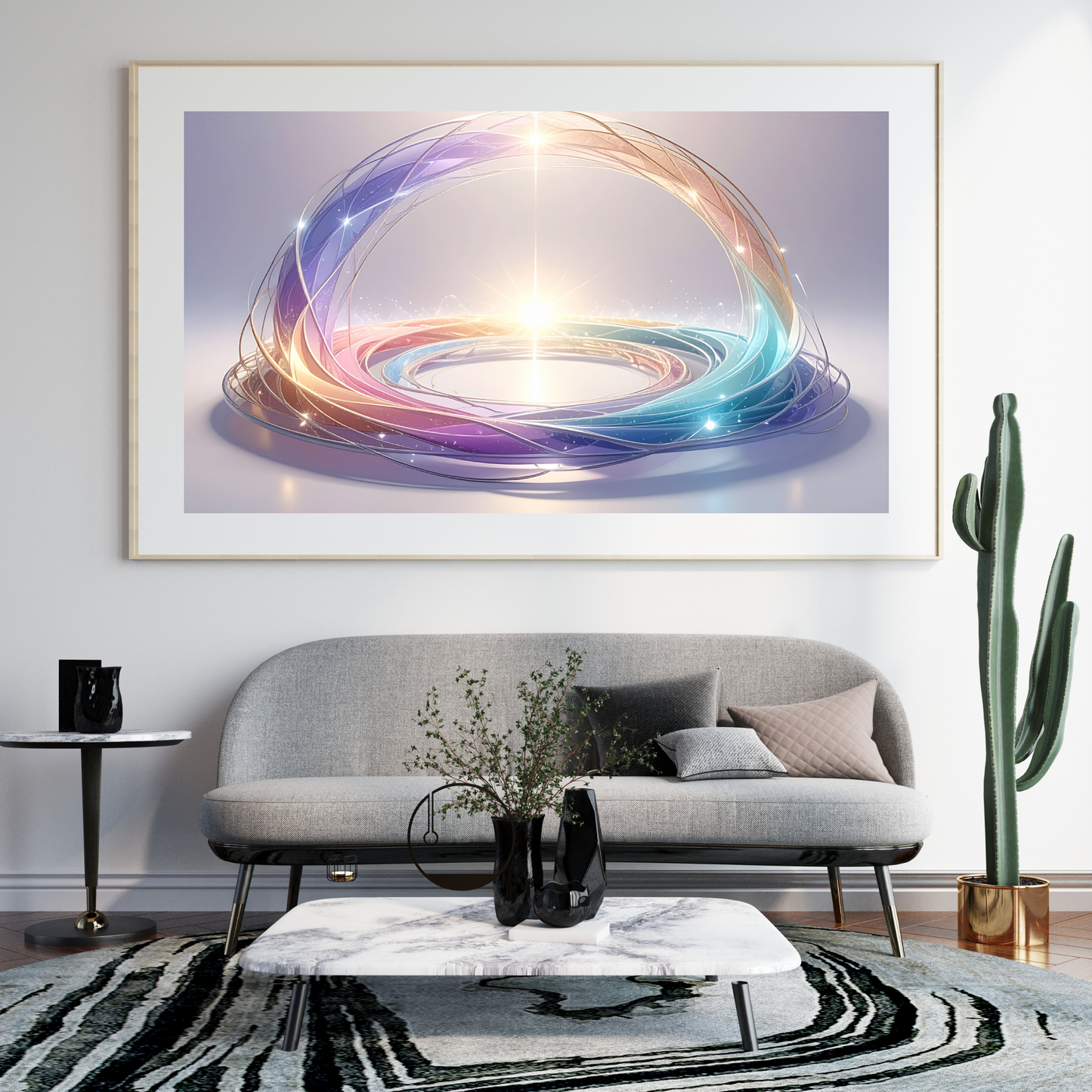 Neural Pathways Circle 1 - AI Digital Wall Art Download