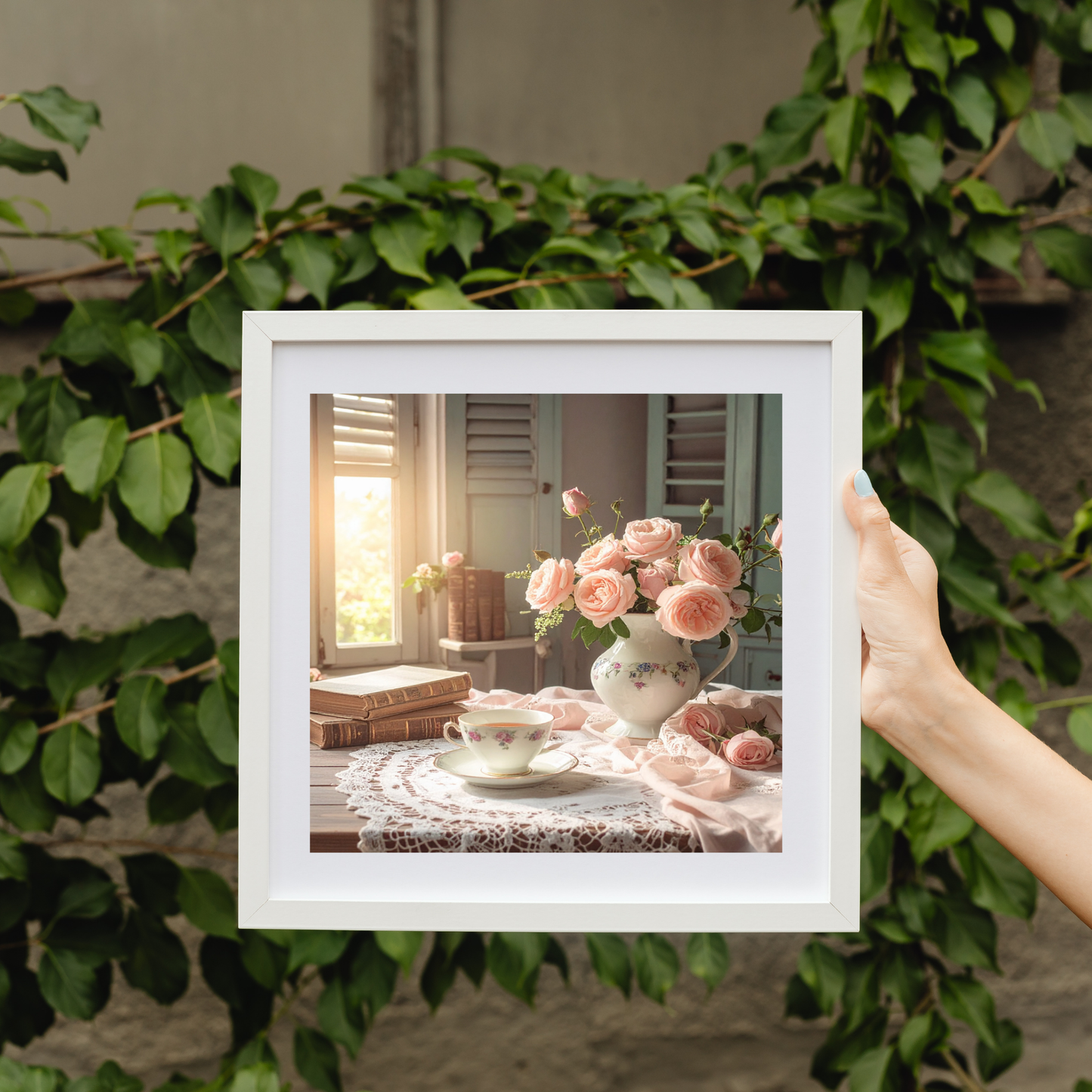 Dreamy French Chateau Kitchen 3 - AI Digital Wall Art Download