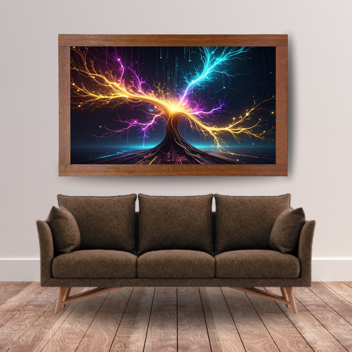 Dynamic Neuro-Inspired Tree 3 - AI Digital Wall Art Download