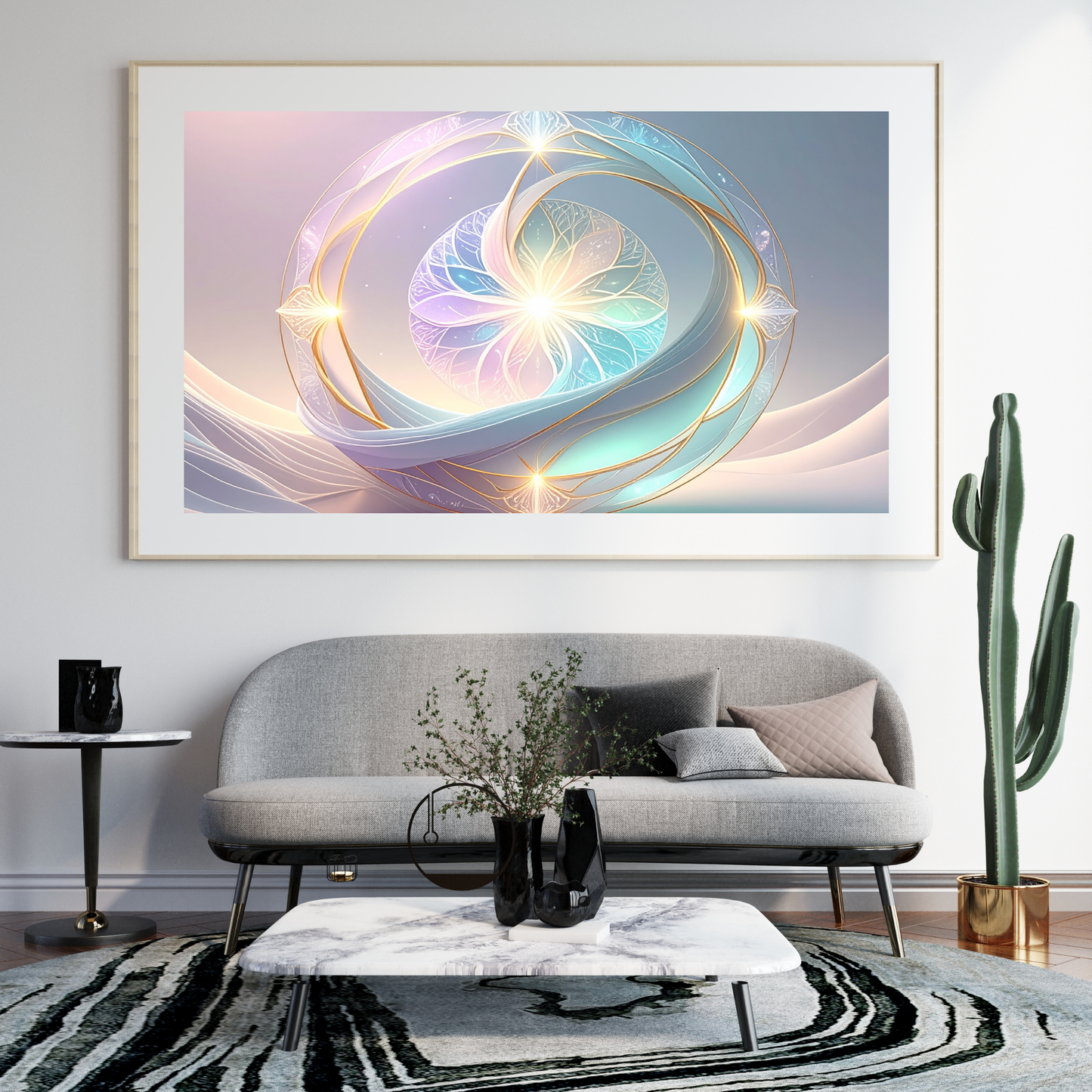 Neural Pathways Circle 4 - AI Digital Wall Art Download