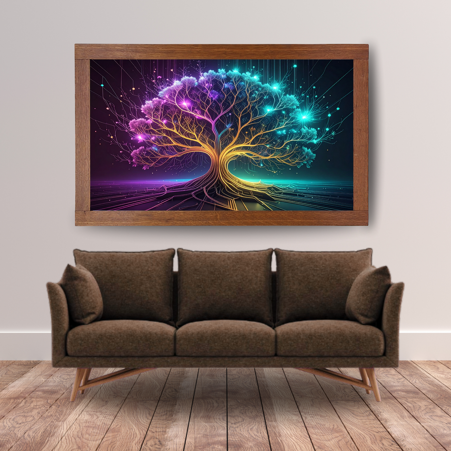 Dynamic Neuro-Inspired Tree 1 - AI Digital Wall Art Download