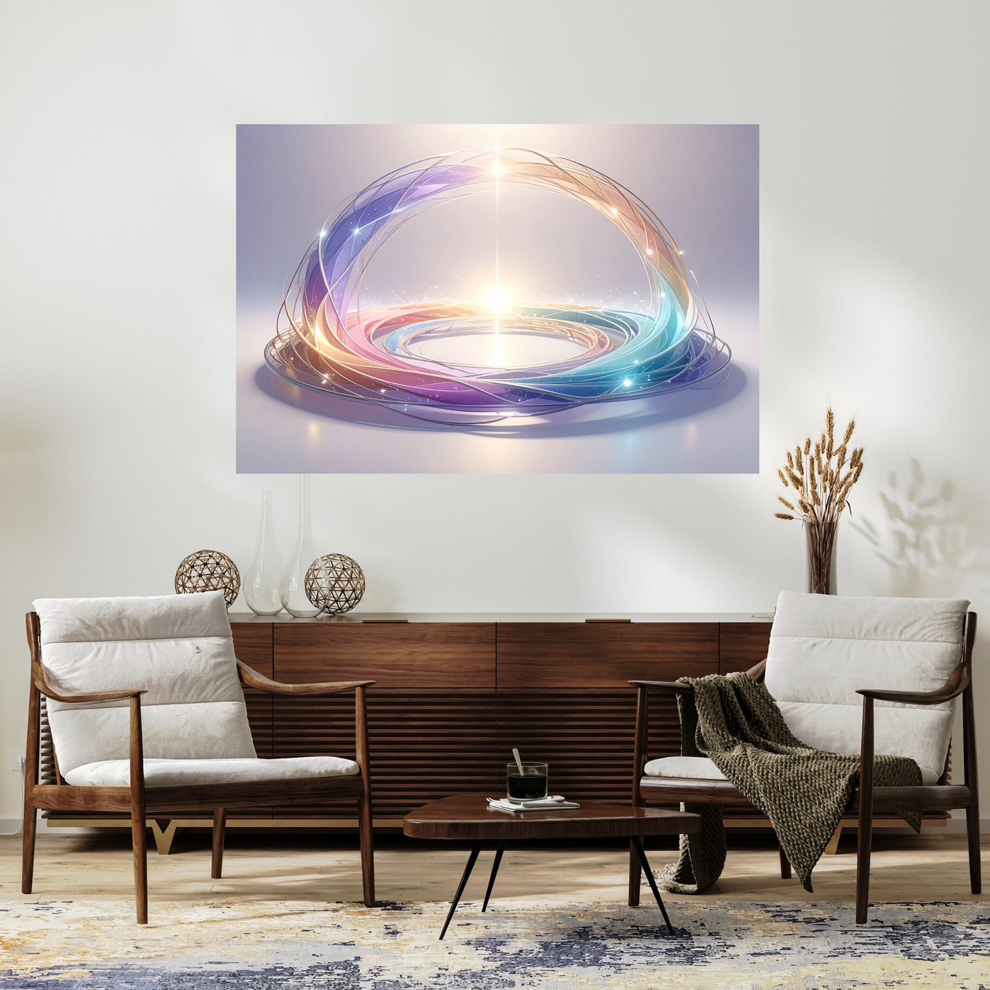 Neural Pathways Circle 1 - AI Digital Wall Art Download