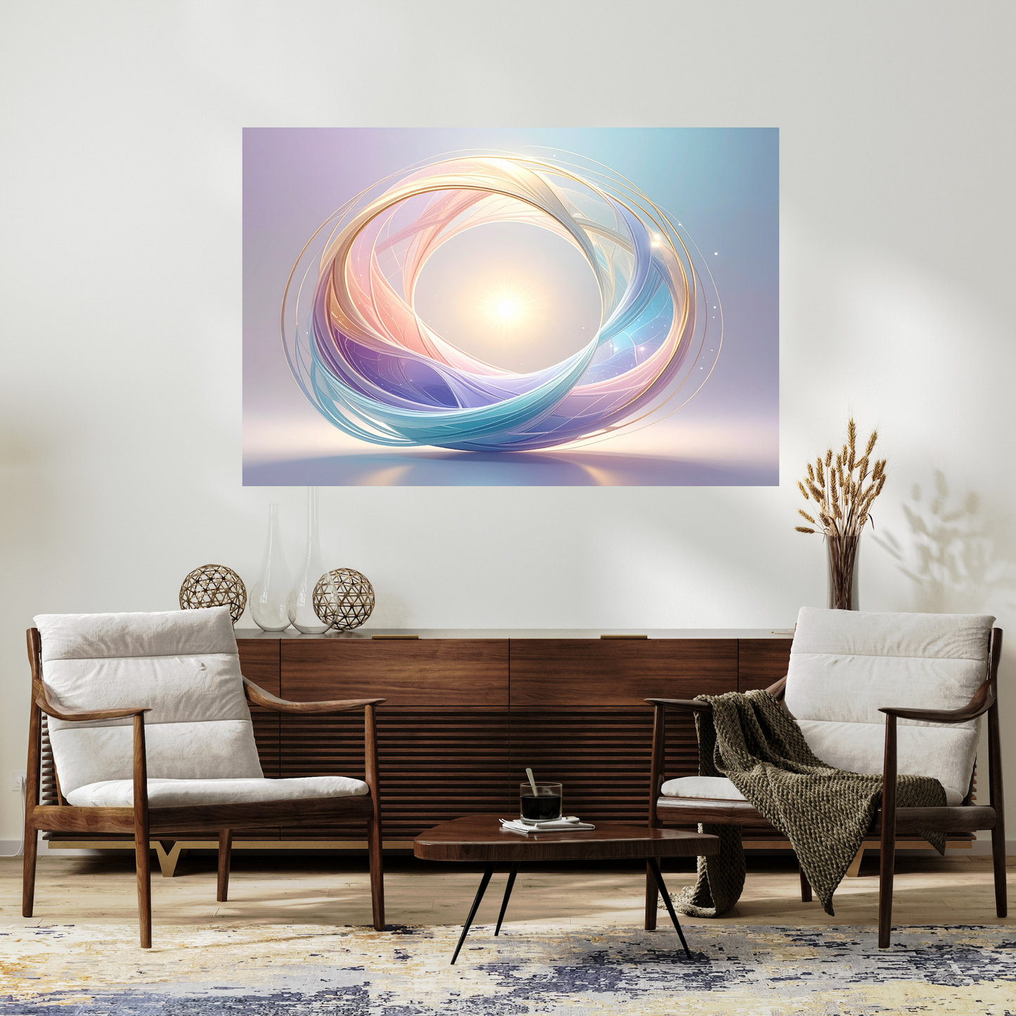 Neural Pathways Circle 2- AI Digital Wall Art Download