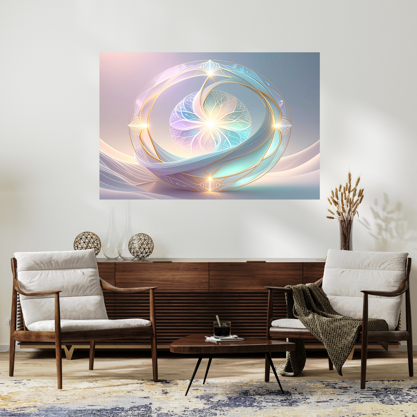 Neural Pathways Circle 4 - AI Digital Wall Art Download