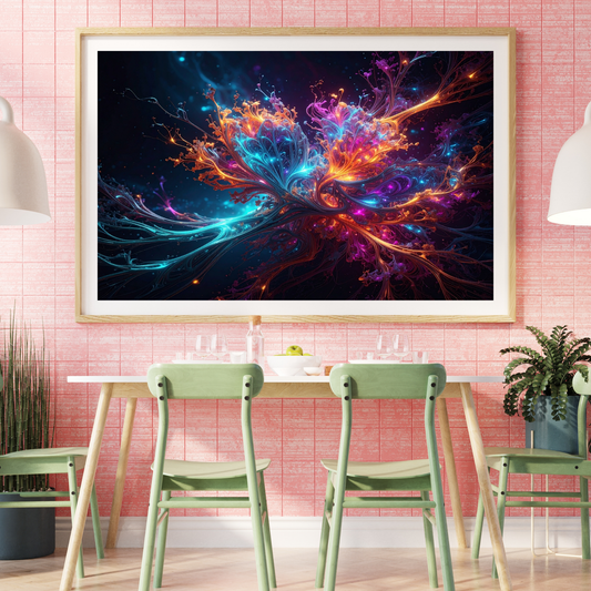 Dynamic Neuro-Inspired Composition 3 - AI Digital Wall Art Download