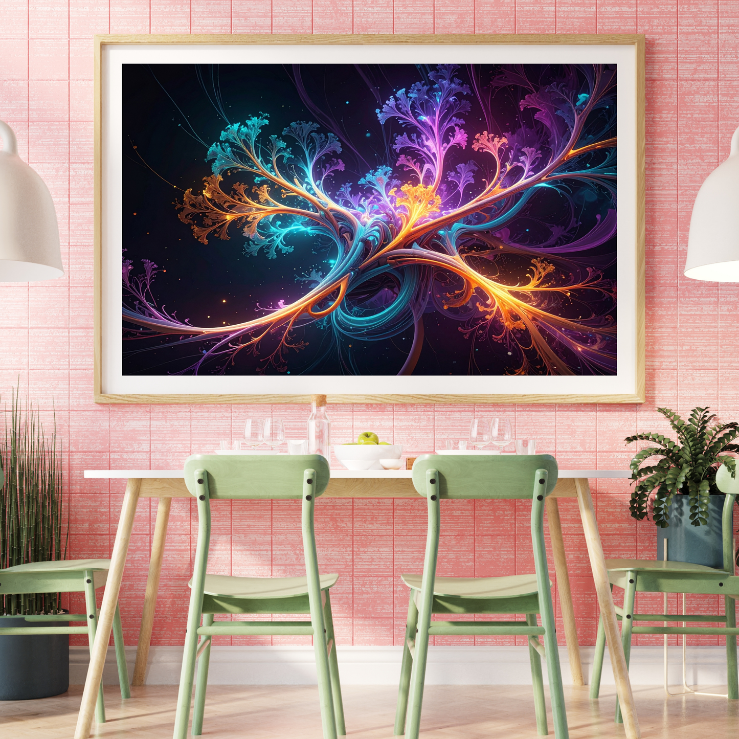 Dynamic Neuro-Inspired Composition 4 - AI Digital Wall Art Download