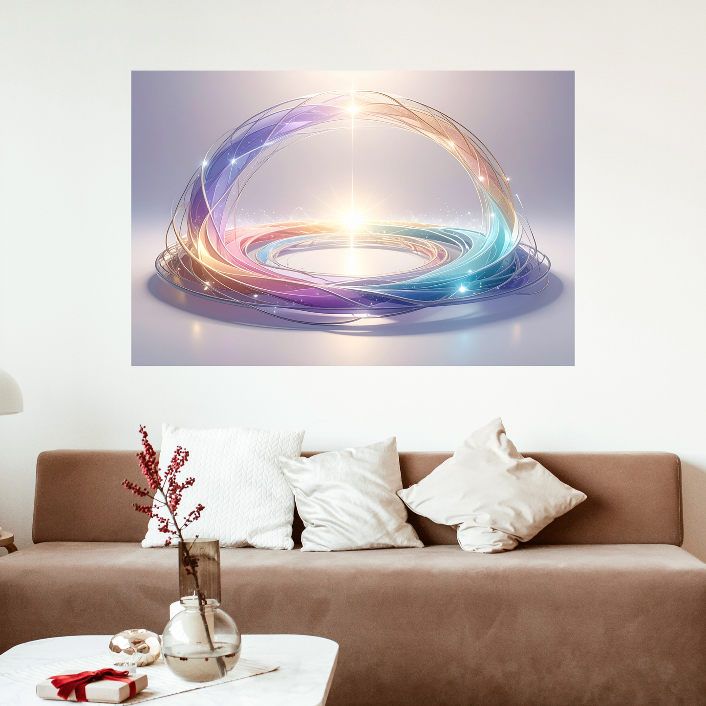 Neural Pathways Circle 1 - AI Digital Wall Art Download