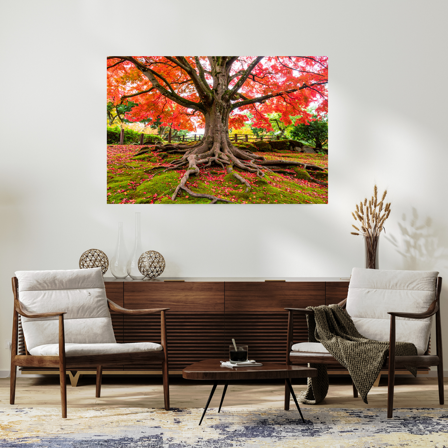 Maple Tree In Fall 4 - AI Digital Wall Art Download