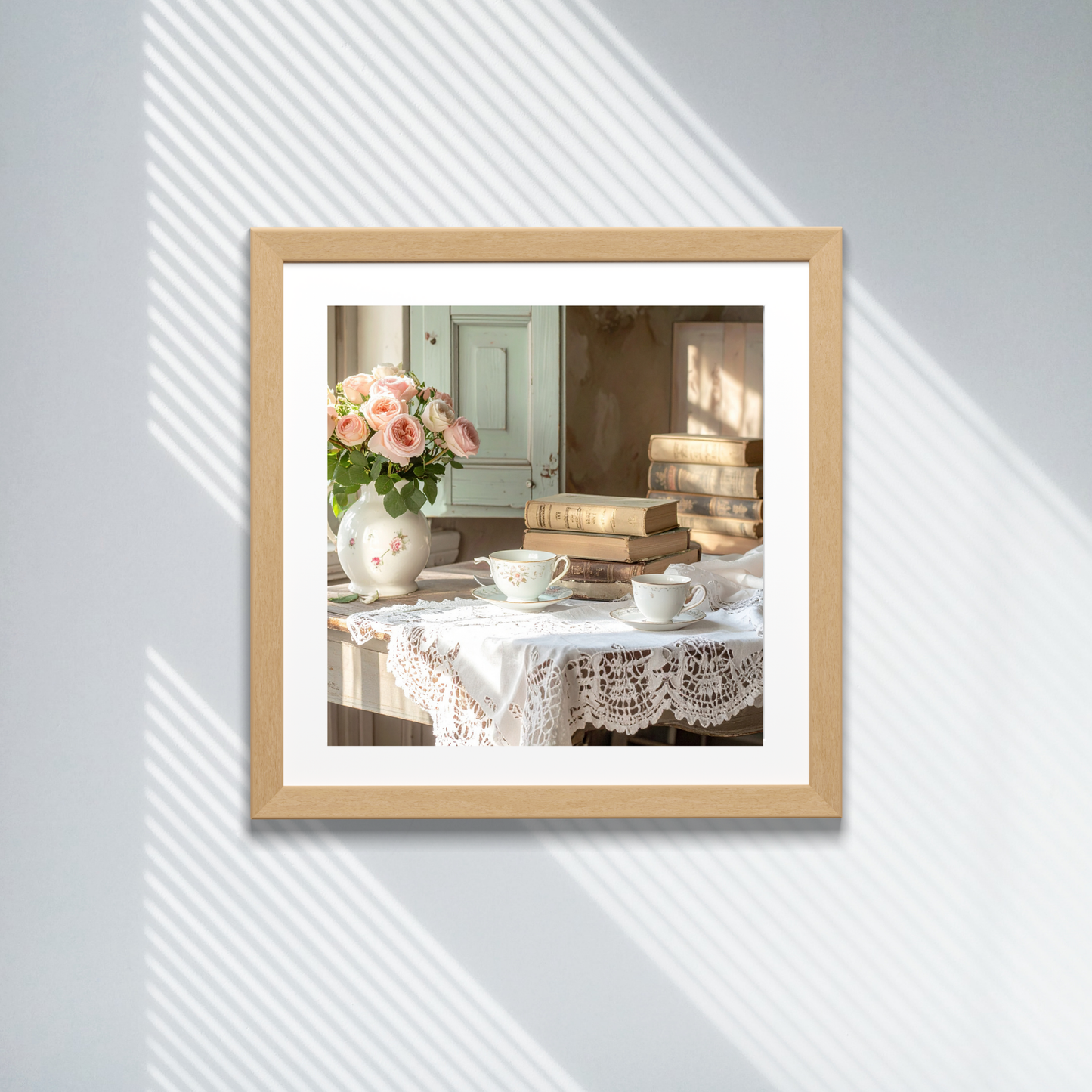 Dreamy French Chateau Kitchen 1 - AI Digital Wall Art Download