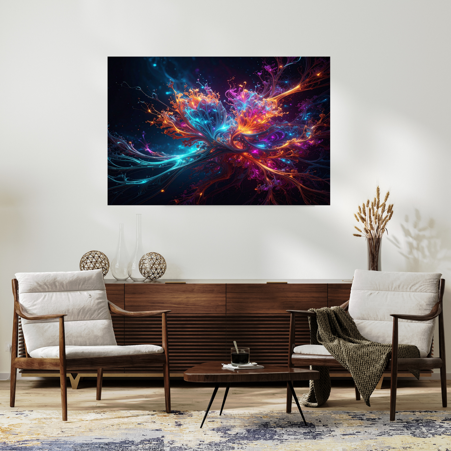 Dynamic Neuro-Inspired Composition 3 - AI Digital Wall Art Download
