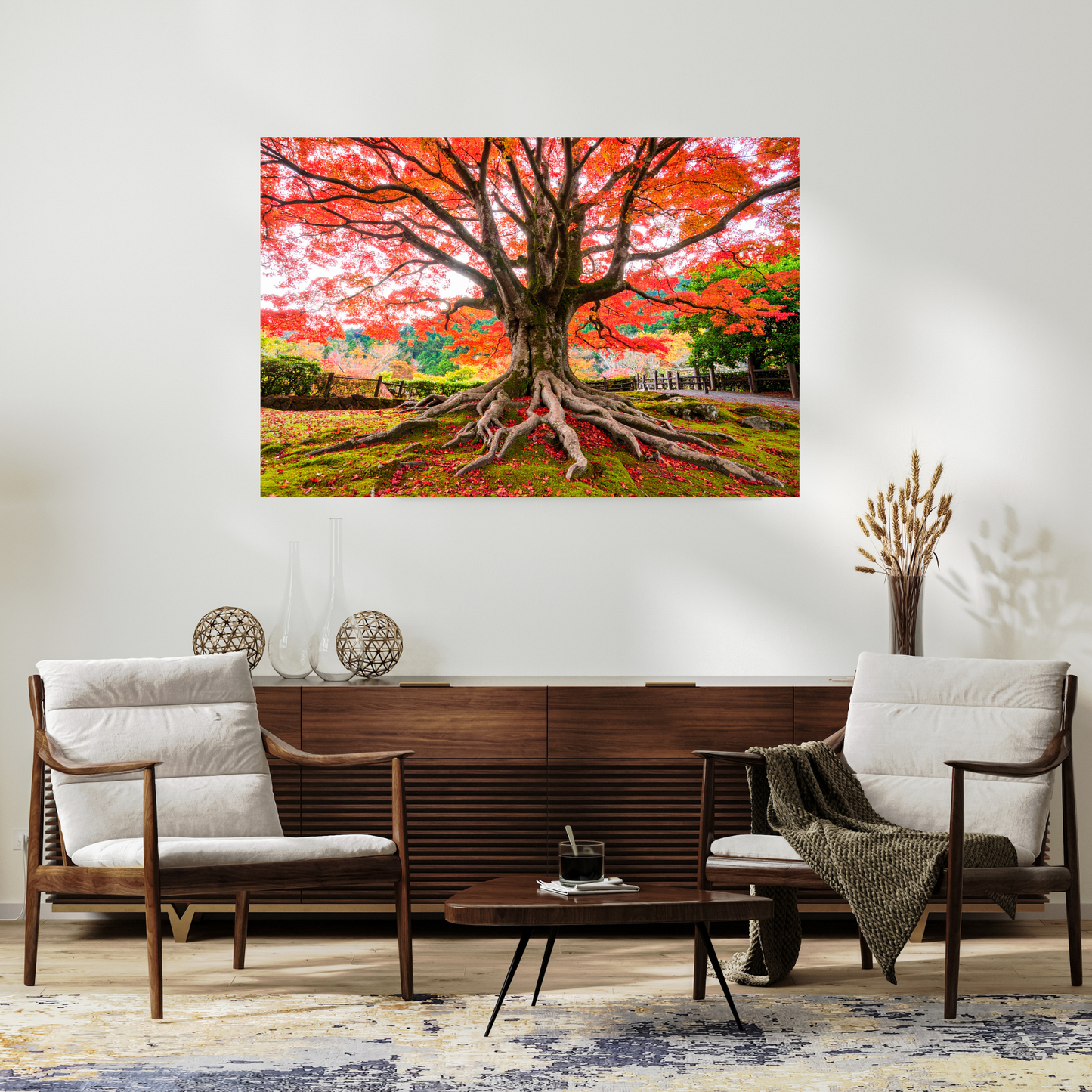 Maple Tree In Fall 1 - AI Digital Wall Art Download