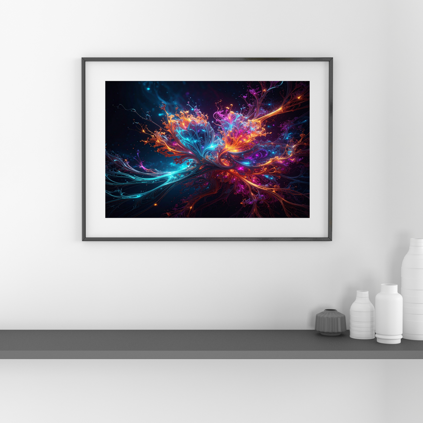 Dynamic Neuro-Inspired Composition 3 - AI Digital Wall Art Download