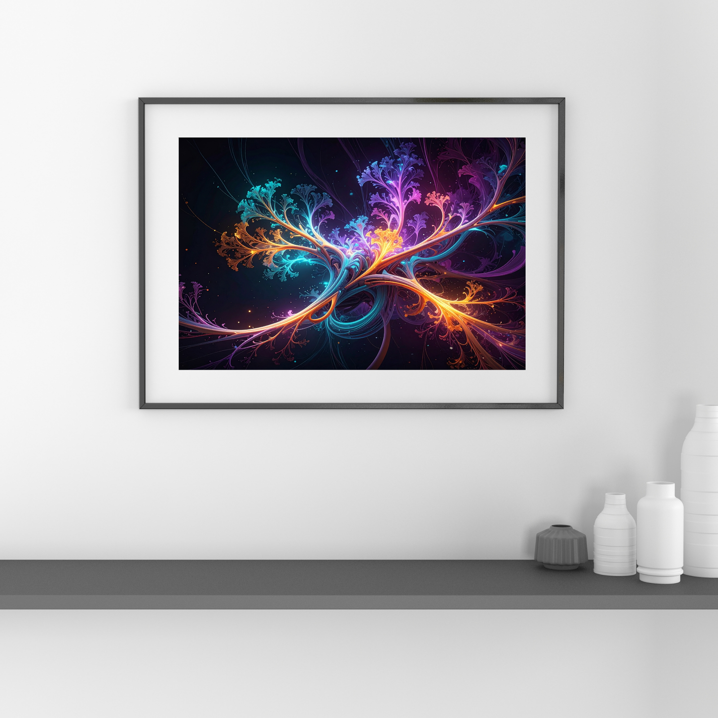Dynamic Neuro-Inspired Composition 4 - AI Digital Wall Art Download