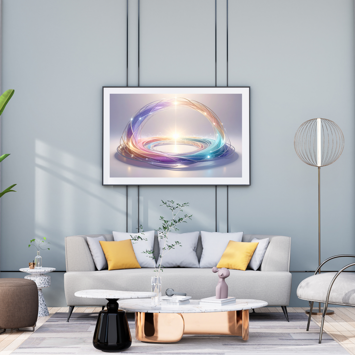 Neural Pathways Circle 1 - AI Digital Wall Art Download
