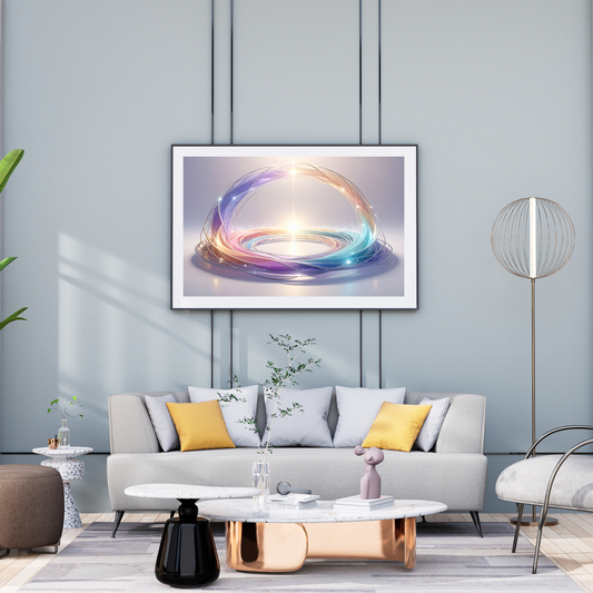 Neural Pathways Circle 1 - AI Digital Wall Art Download