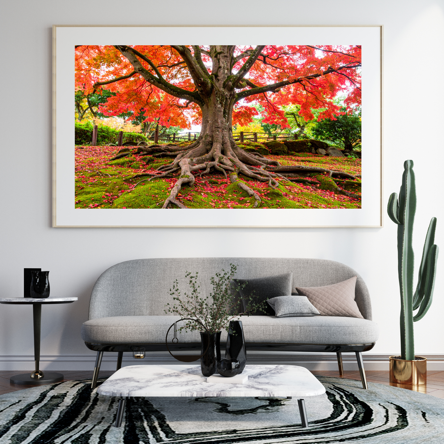 Maple Tree In Fall 4 - AI Digital Wall Art Download