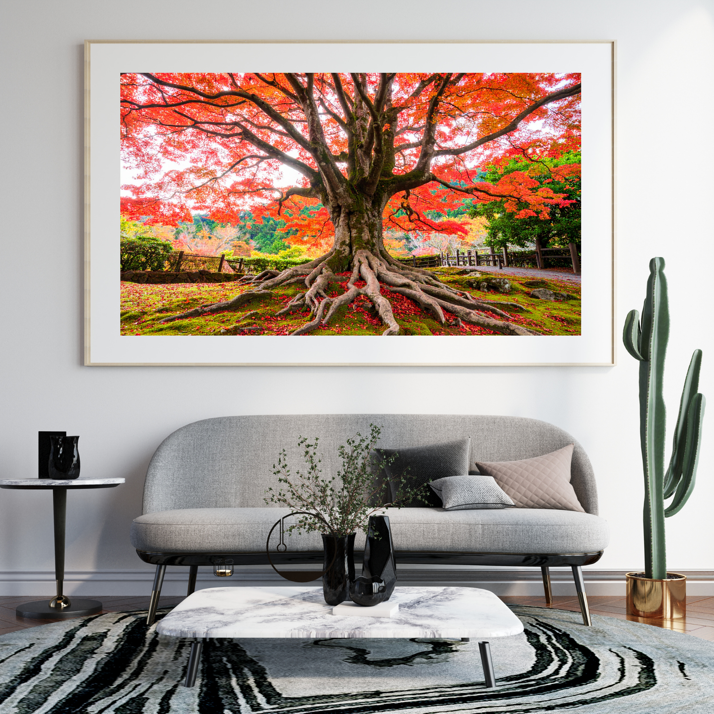 Maple Tree In Fall 1 - AI Digital Wall Art Download