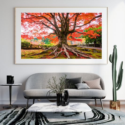 Maple Tree In Fall 1 - AI Digital Wall Art Download
