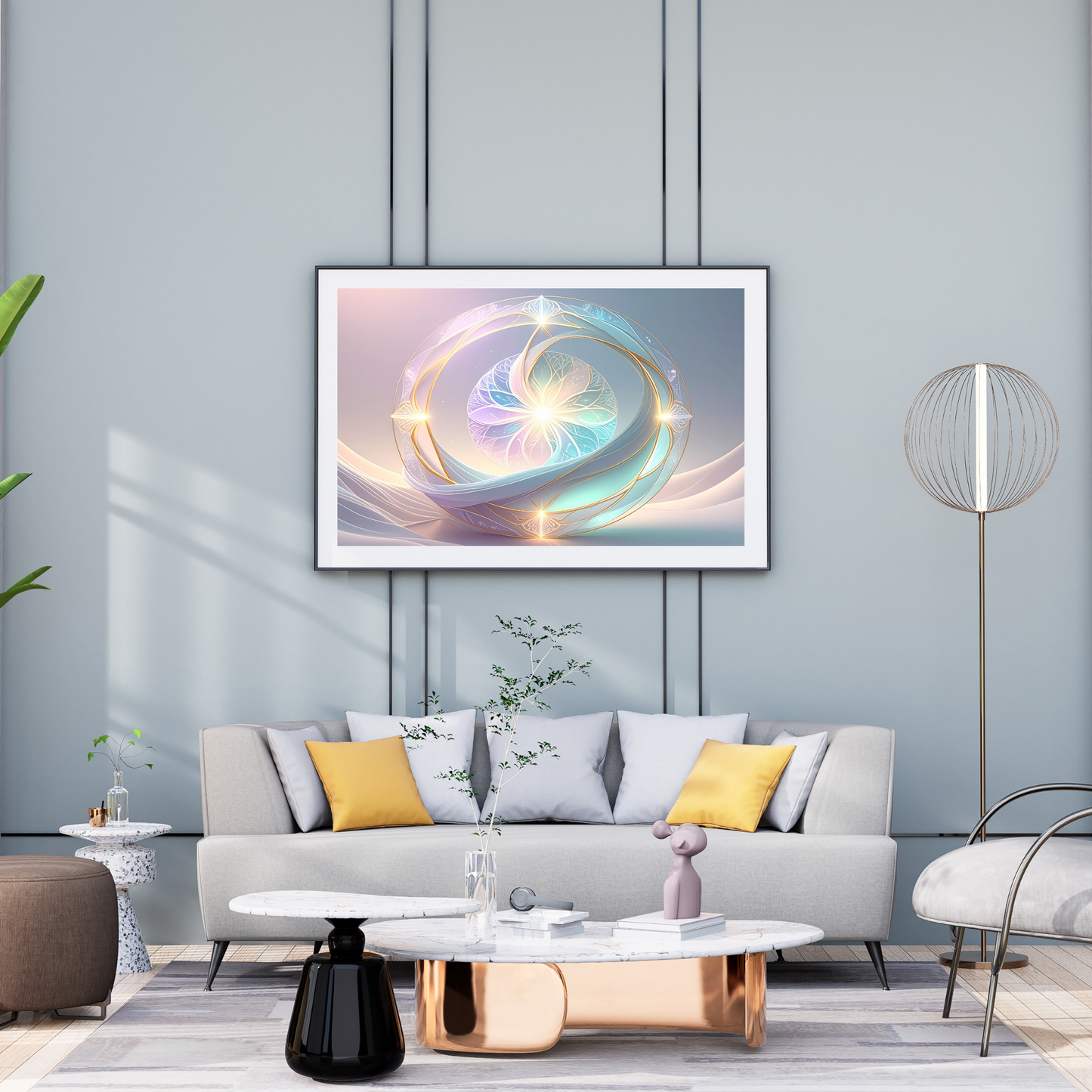 Neural Pathways Circle 4 - AI Digital Wall Art Download