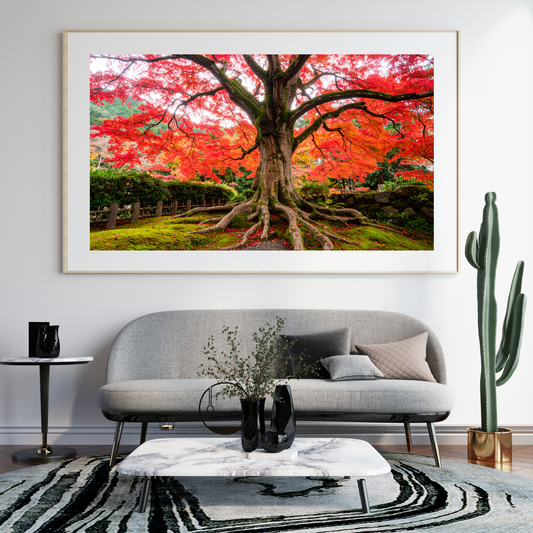 Maple Tree In Fall 3 - AI Digital Wall Art Download