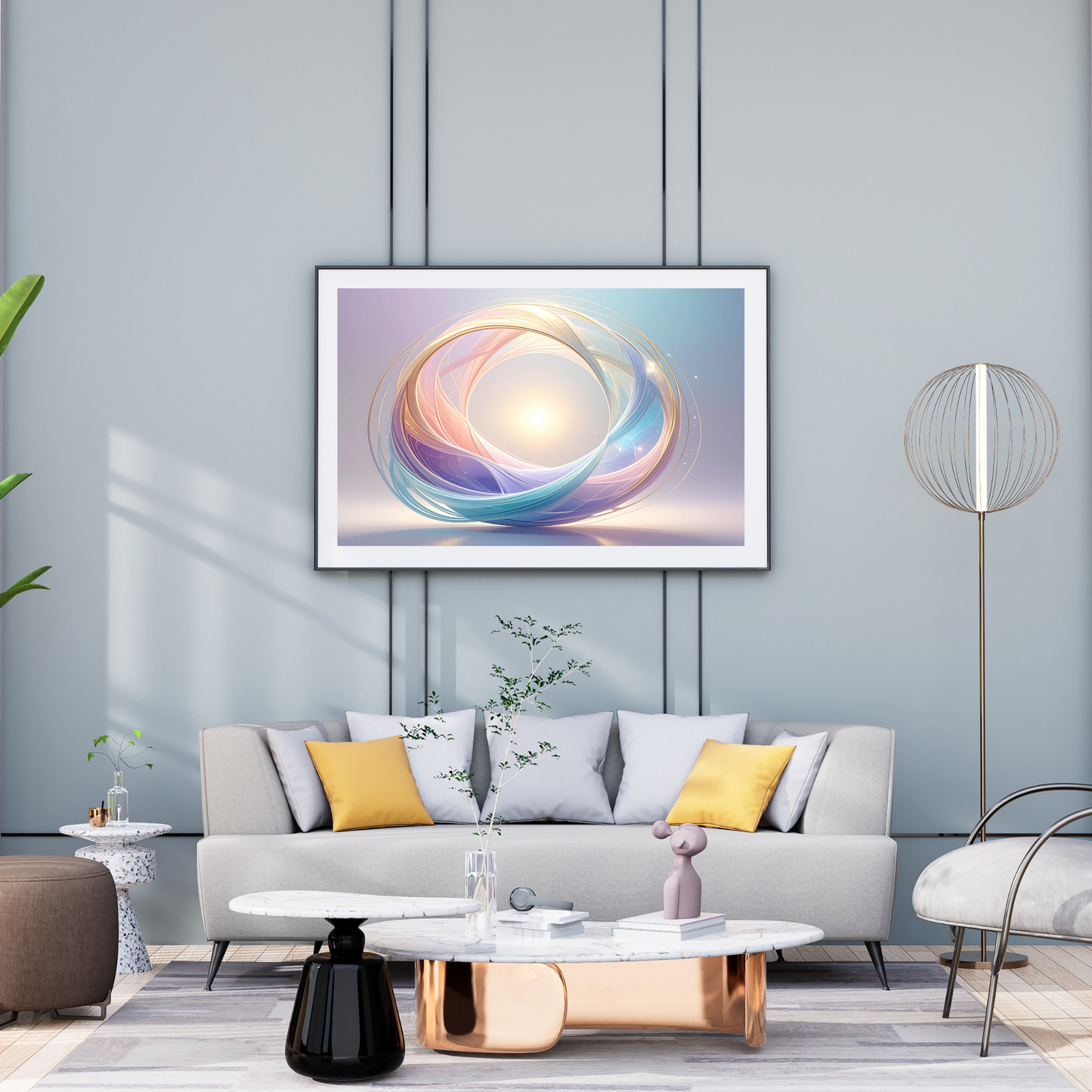 Neural Pathways Circle 2- AI Digital Wall Art Download