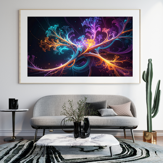 Dynamic Neuro-Inspired Composition 4 - AI Digital Wall Art Download