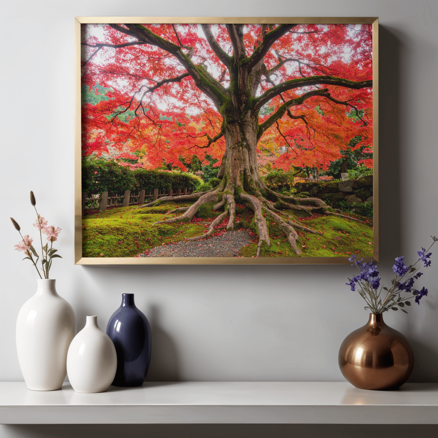 Maple Tree In Fall 3 - AI Digital Wall Art Download