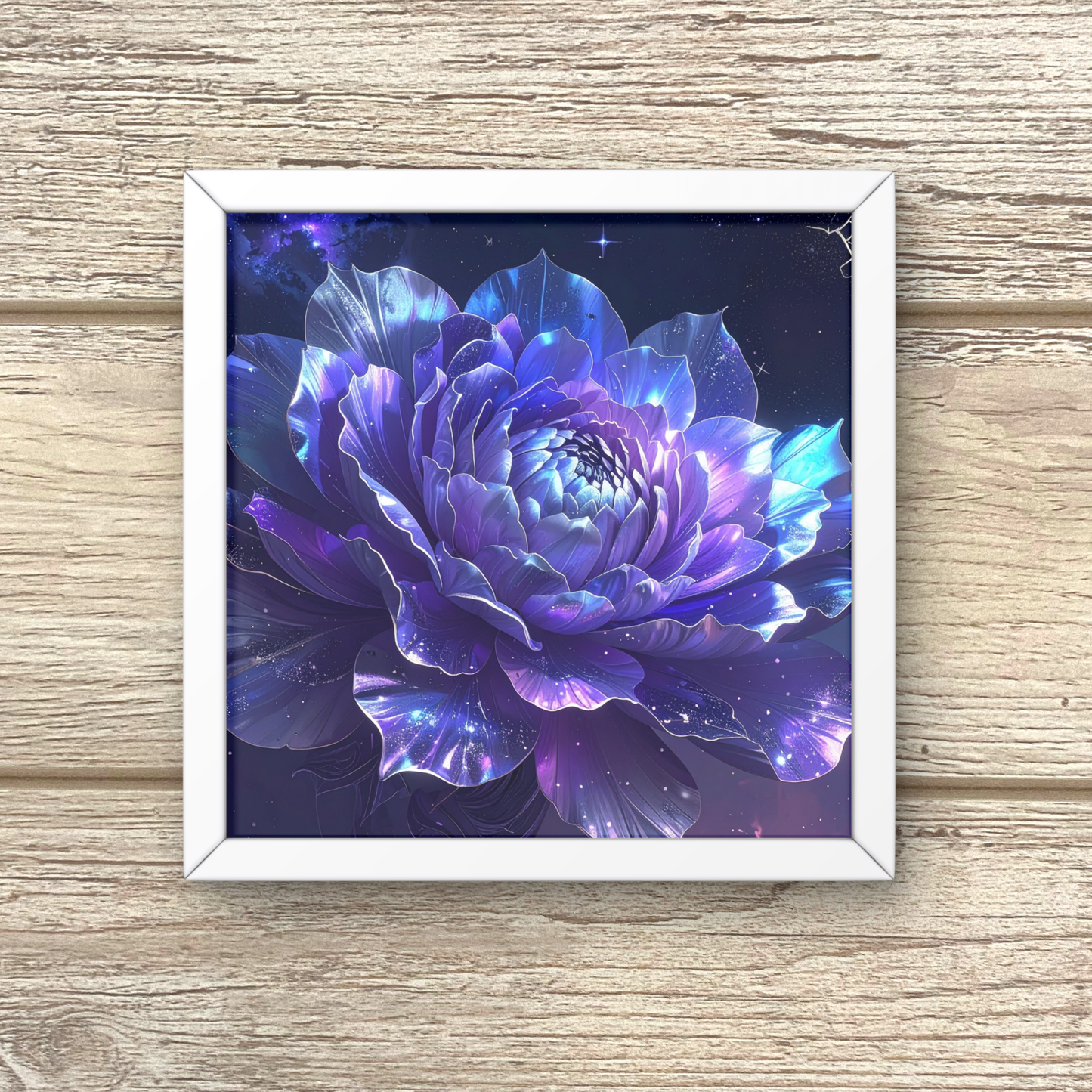 Botanical Bouquet Nebula Clouds 4 - AI Digital Wall Art Download
