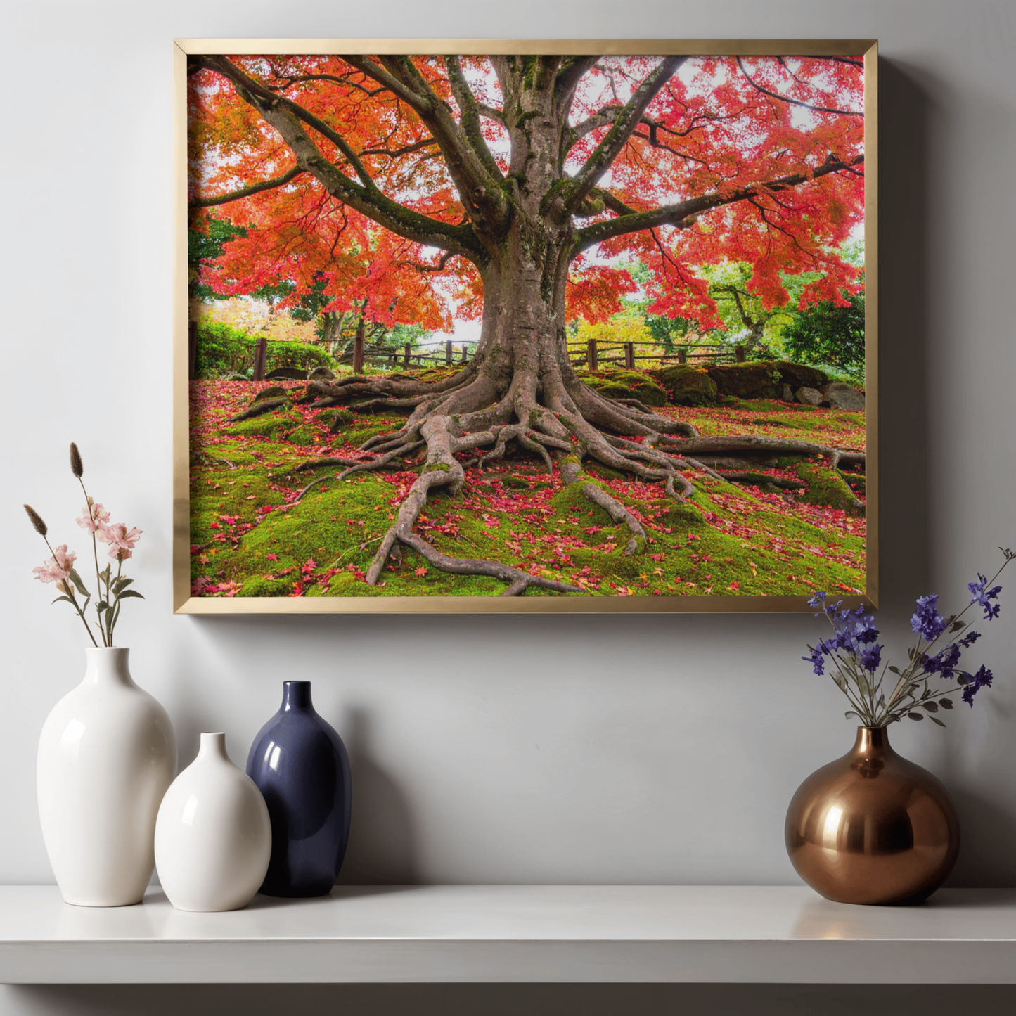 Maple Tree In Fall 4 - AI Digital Wall Art Download