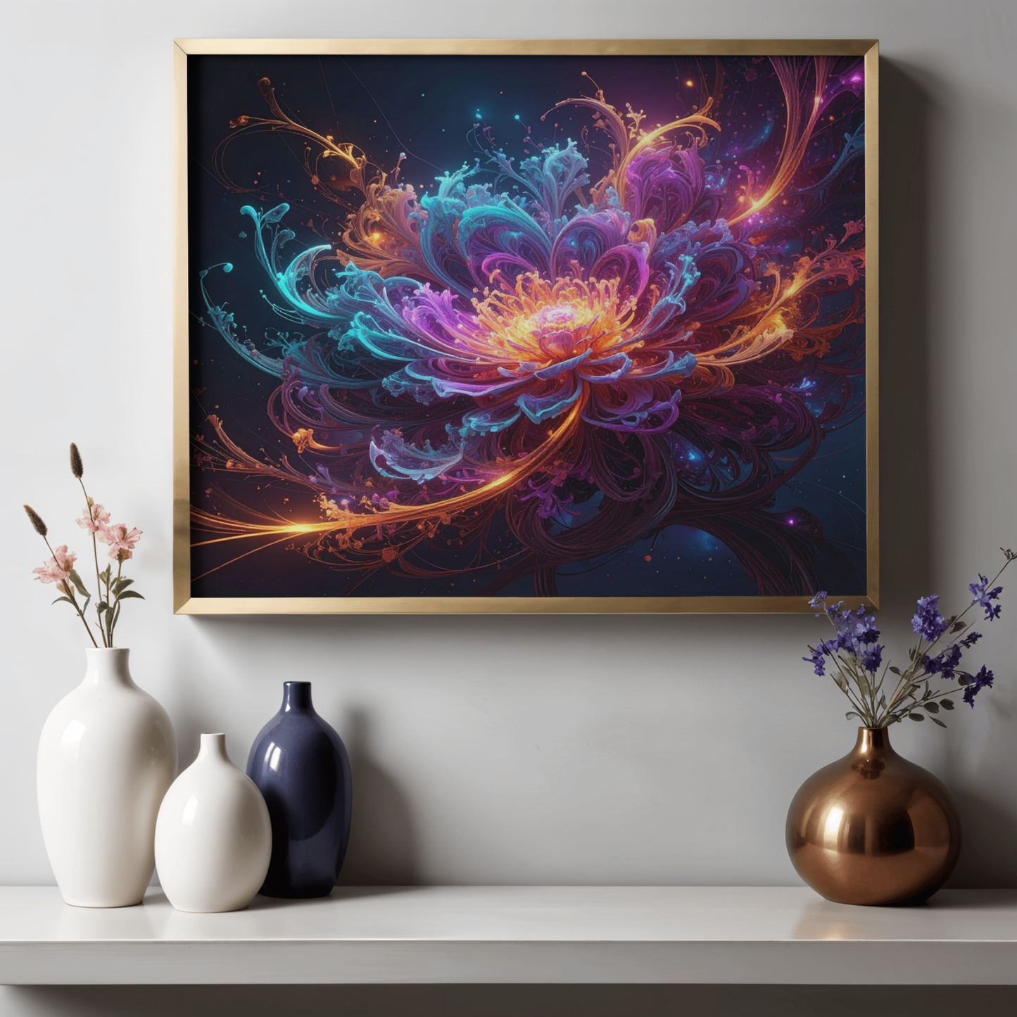 Dynamic Neuro-Inspired Composition 2 - AI Digital Wall Art Download