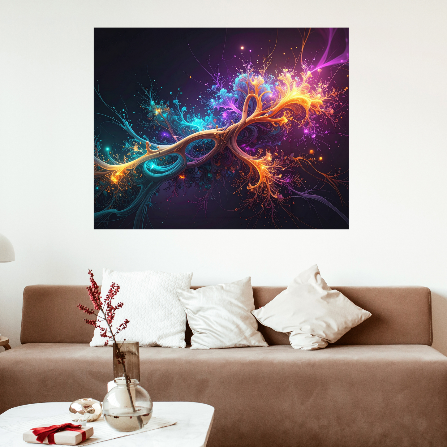 Dynamic Neuro-Inspired Composition 1 - AI Digital Wall Art Download