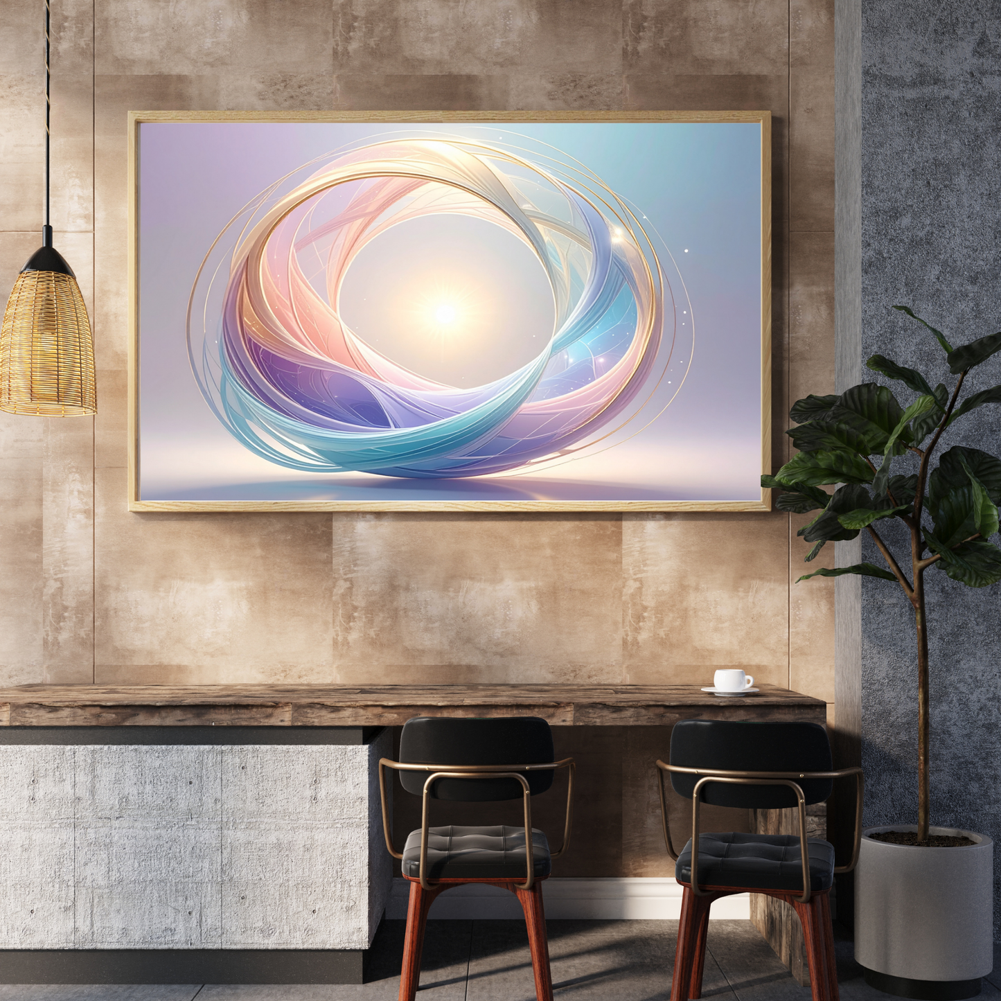 Neural Pathways Circle 2- AI Digital Wall Art Download