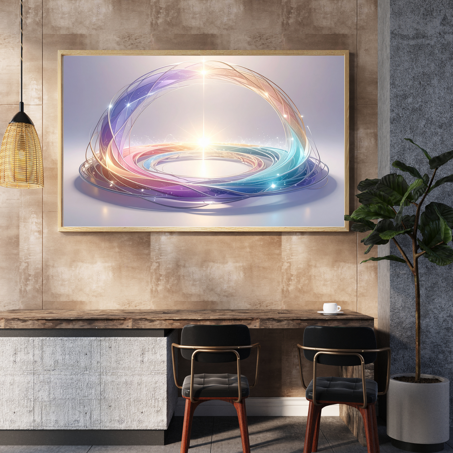 Neural Pathways Circle 1 - AI Digital Wall Art Download